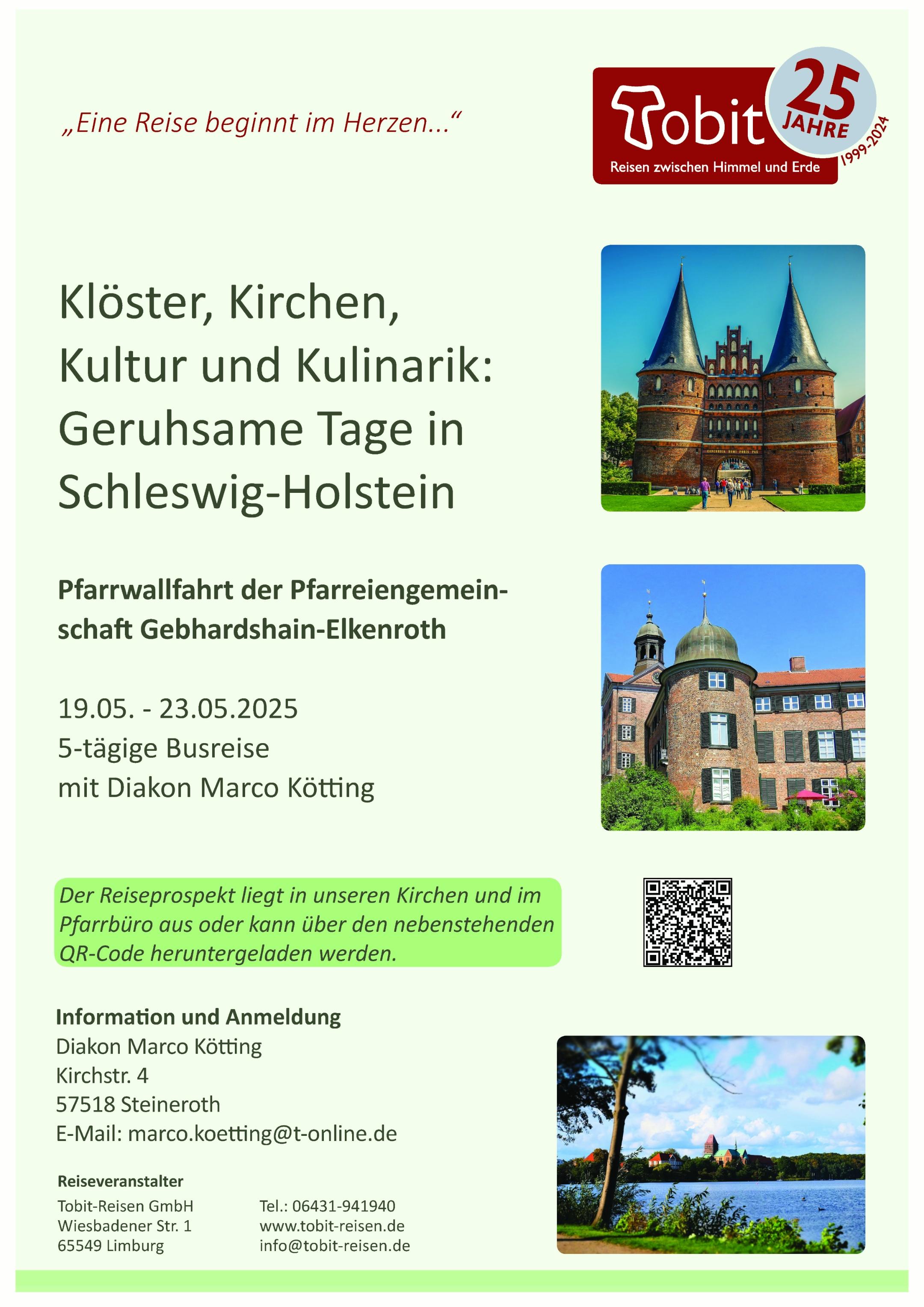 Plakat Schleswig-Holstein PG Gebhardshain-Elk enroth Diakon Kotting